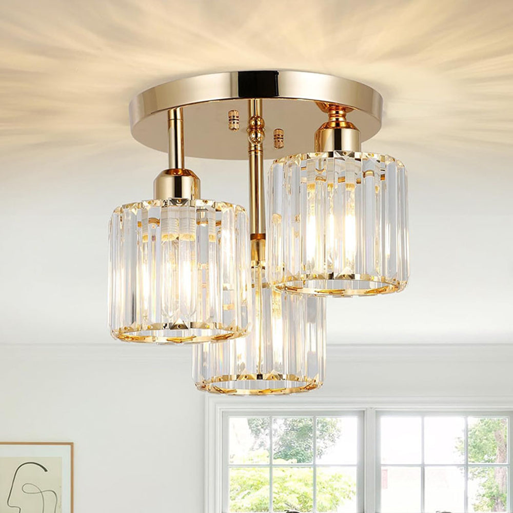 Luminera | Elegant krystalglas semi-flush loftslampe