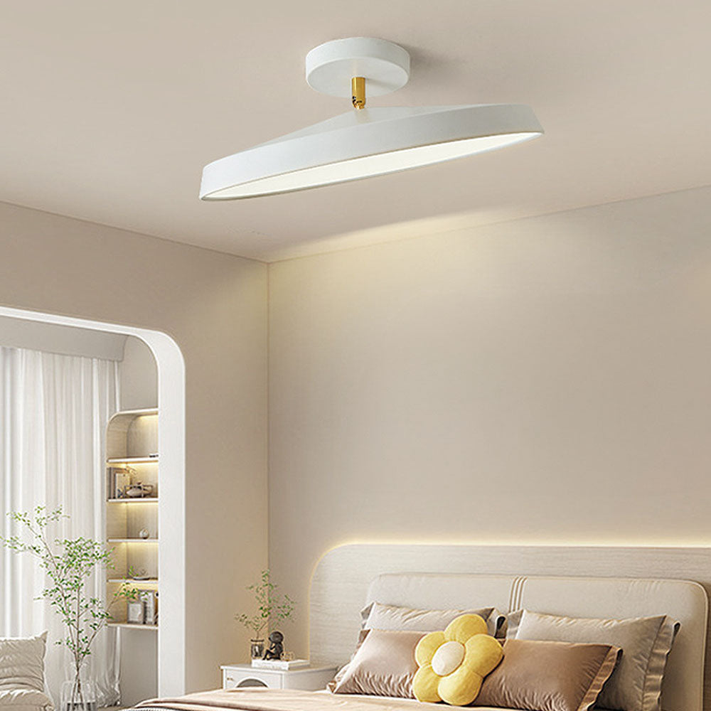 Novus | Moderne rund flush mount loftslampe med fladt panel