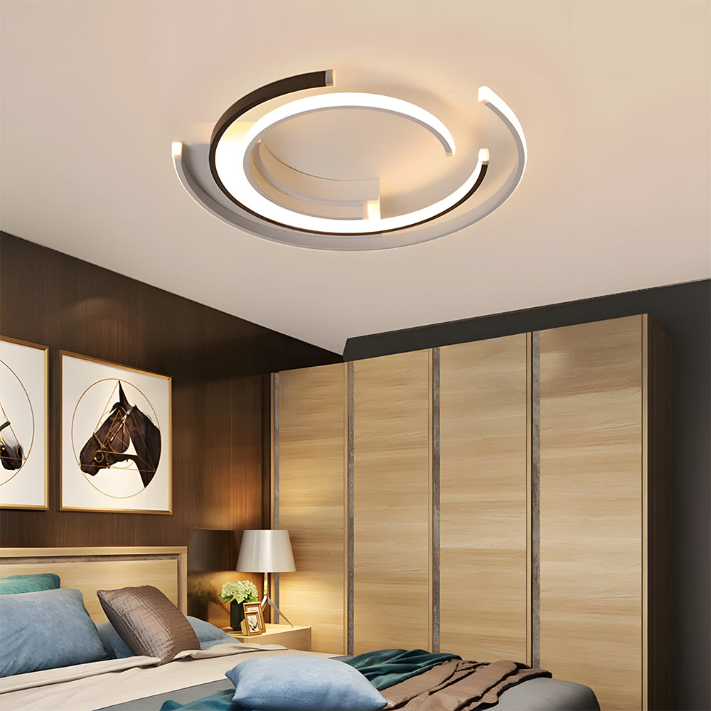 Eclipse | Moderne overlappende ring flush mount loftslampe