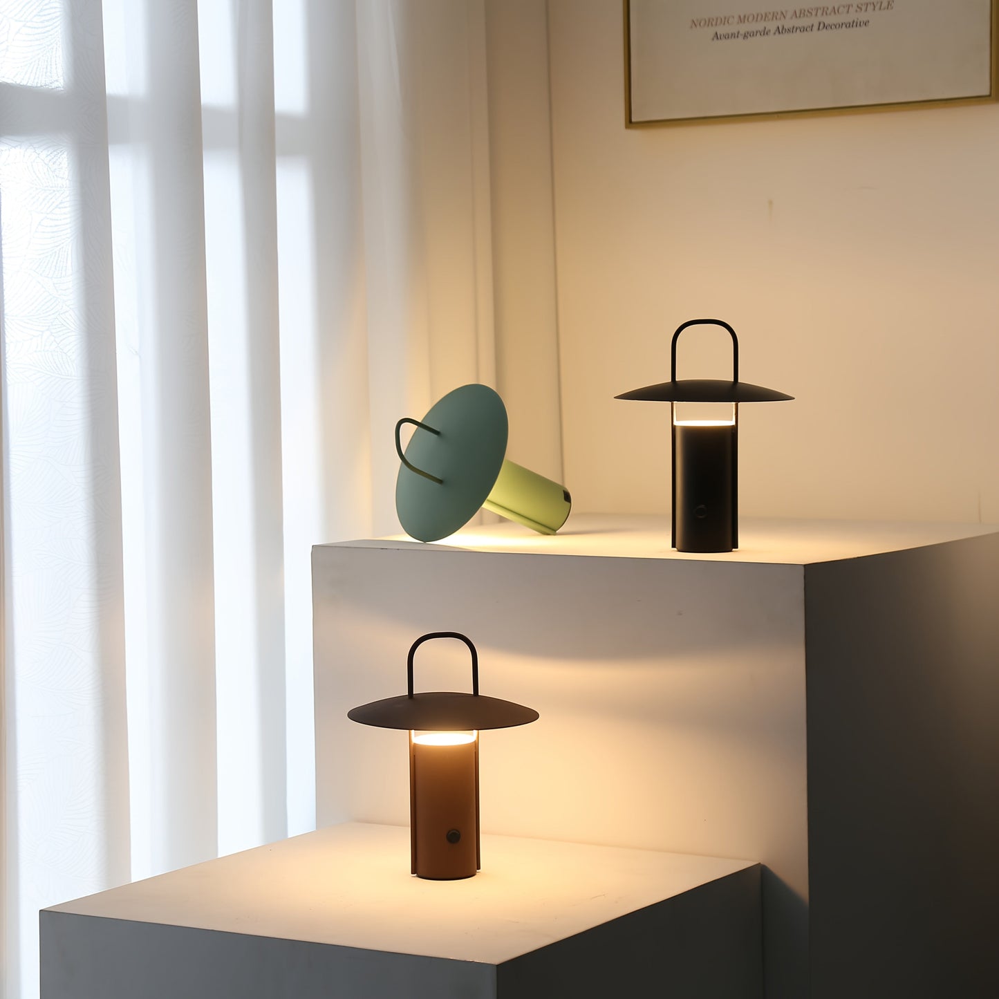 Minimalistisk kuppel metal genopladelig touch-kontrol bordlampe