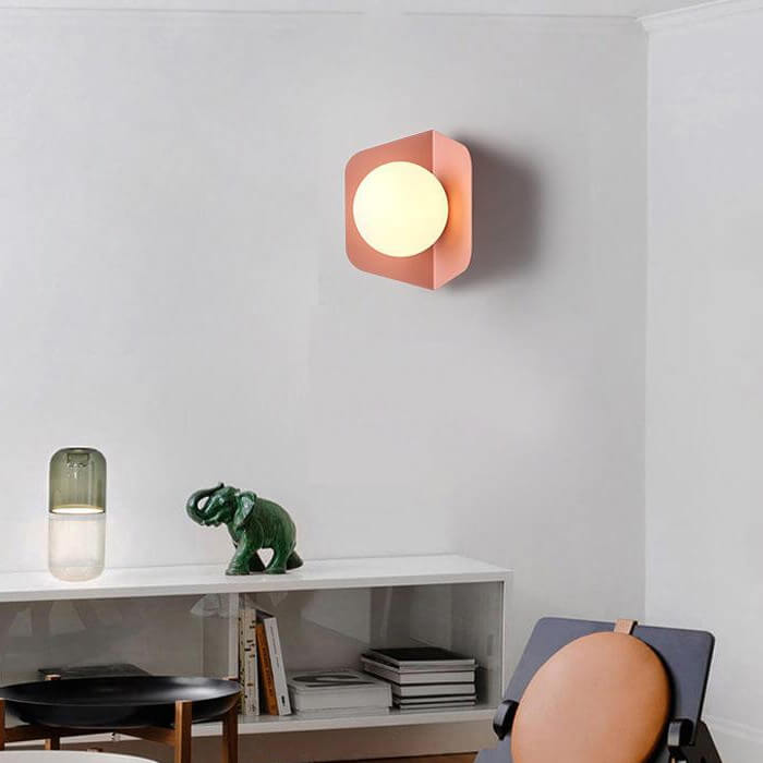 Veltryx | Minimalistisk frostet kugle moderne metal væglampe