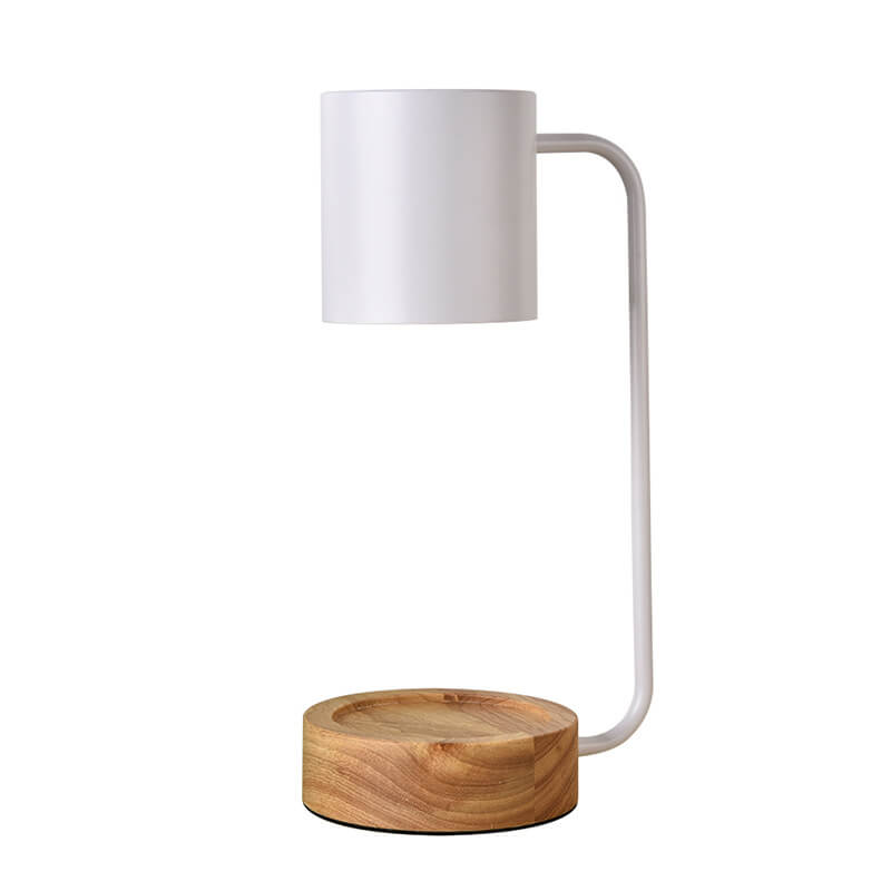 Japansk minimalistisk træfod dæmpbar stearinlysvarmer bordlampe