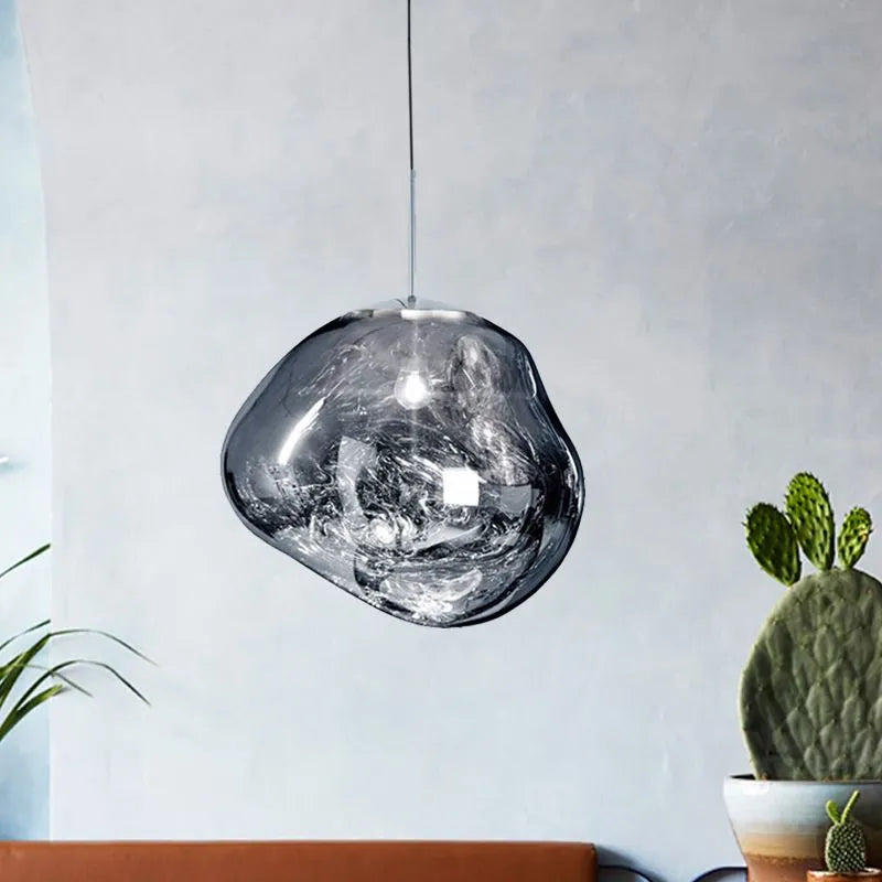 Zora | Moderne abstrakt smeltet glas gennemsigtig pendellampe