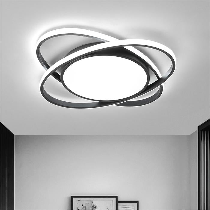 Auria | Slank lagdelt sammenlåst ring loftslampe