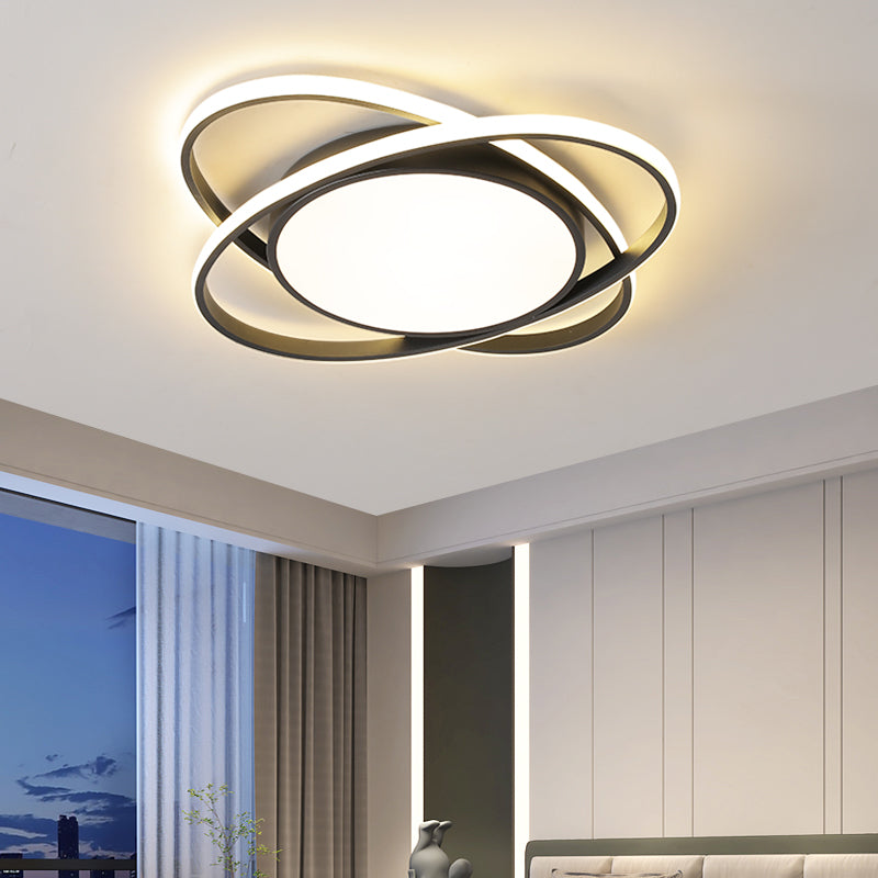 Auria | Slank lagdelt sammenlåst ring loftslampe