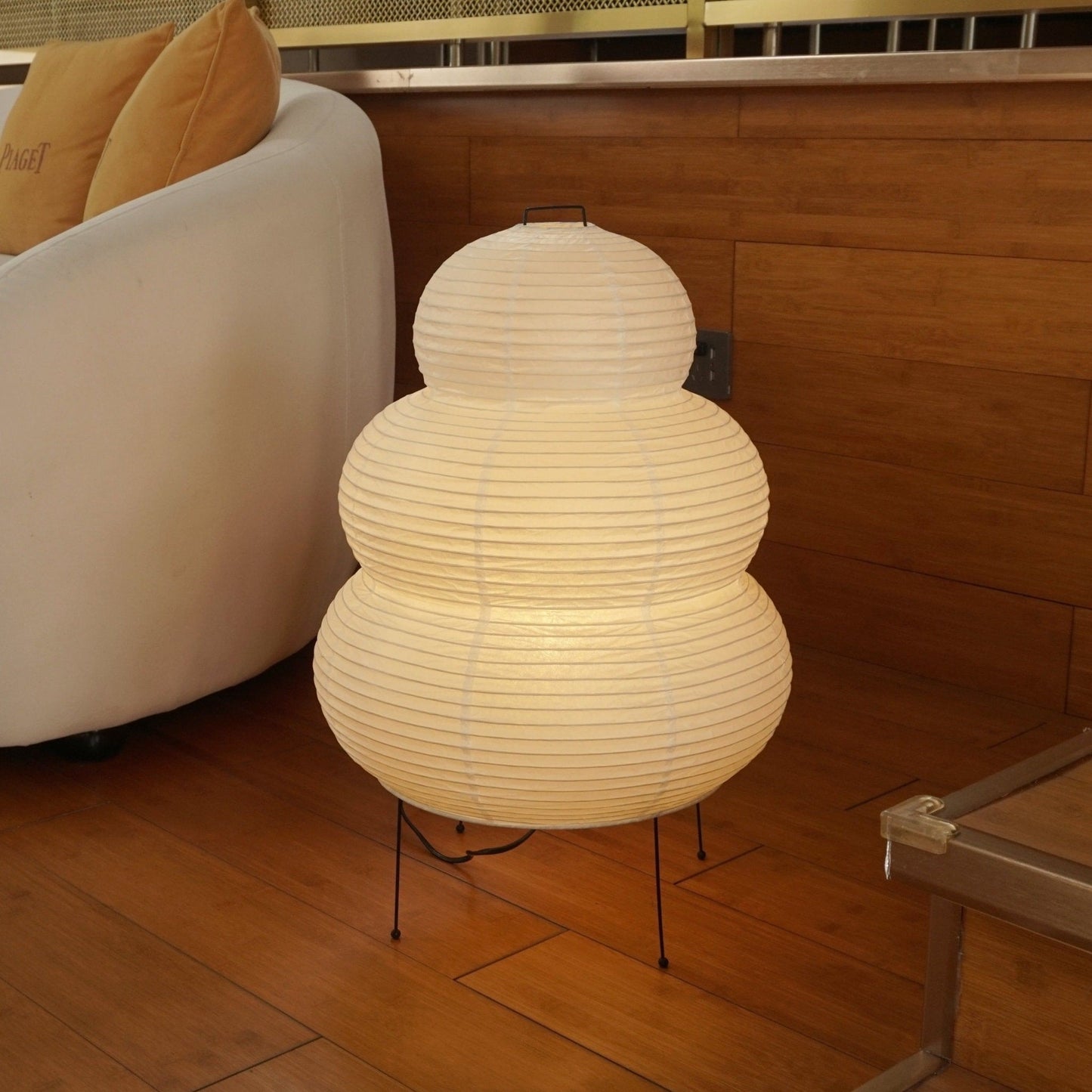 Kryntaleo | Japansk Ribbede Bambus Silhuet Oriental Accent Bordlampe