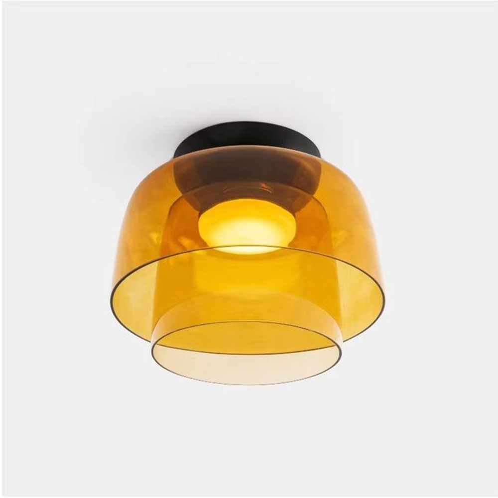 Nebula | Moderne lagdelt glødende glas kuppelloftslampe