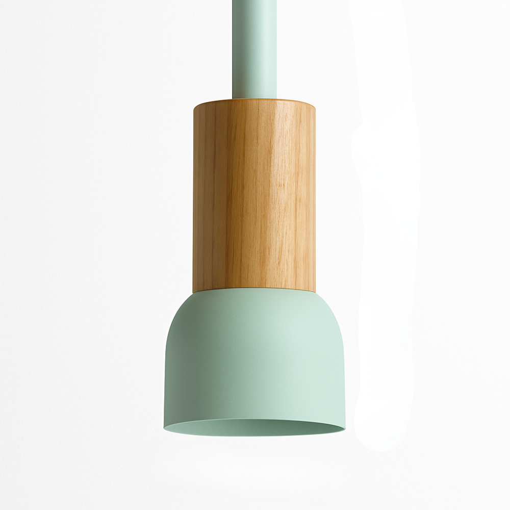 Briventa | Nordisk geometrisk træ- og metal moderne pendel loftslampe