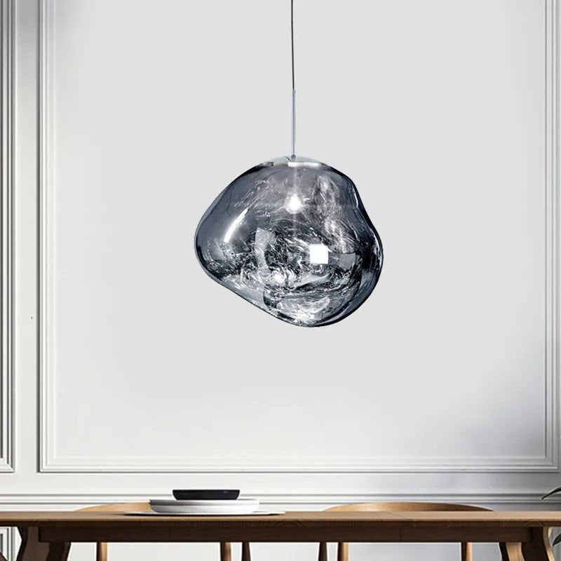 Zora | Moderne abstrakt smeltet glas gennemsigtig pendellampe