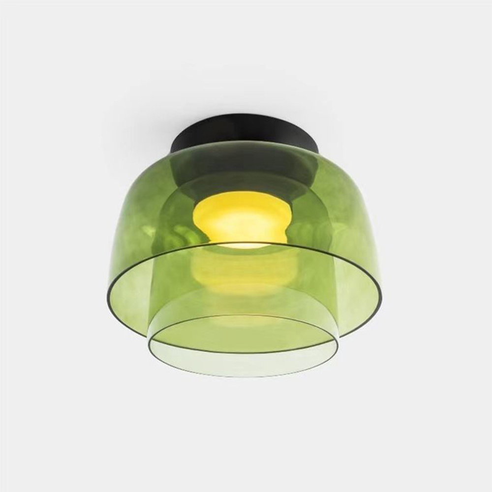 Nebula | Moderne lagdelt glødende glas kuppelloftslampe