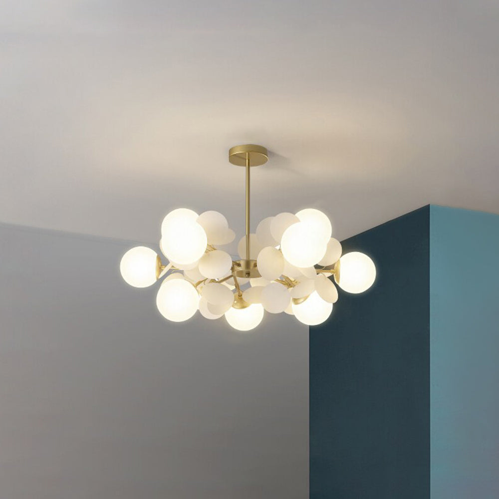 Florian | Luksuriøs geometrisk gren design glas kugle lysekrone