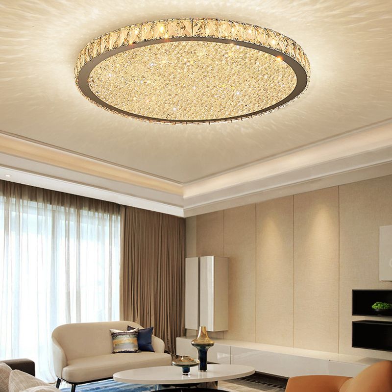 Aurum | Rund krystal juvel indbygget loftslampe