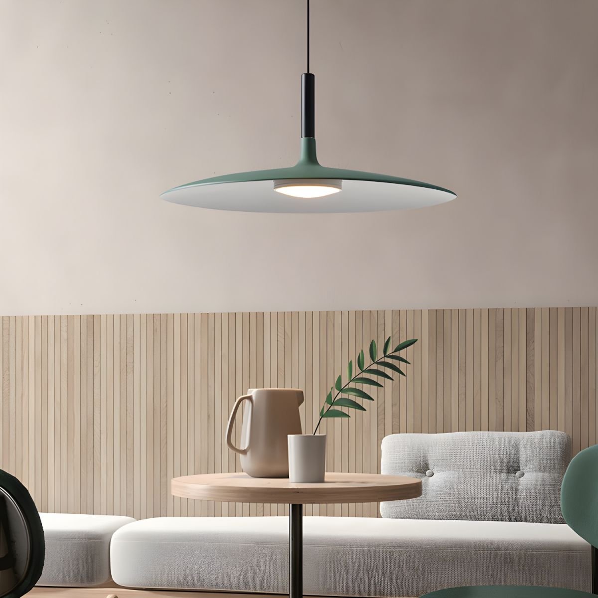 Thaloric | Minimalistisk industriel aluminium flad skive pendel
