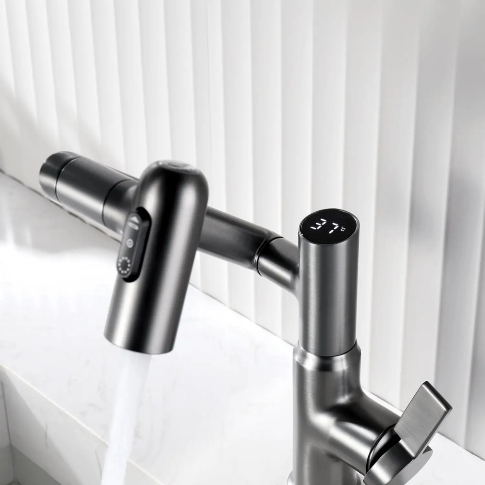 Nexus | Smart drejelig vaskearmatur med 3-sprayfunktioner og temperaturdisplay