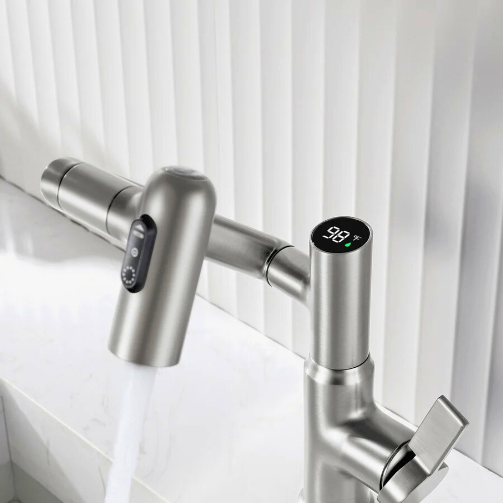 Nexus | Smart drejelig vaskearmatur med 3-sprayfunktioner og temperaturdisplay