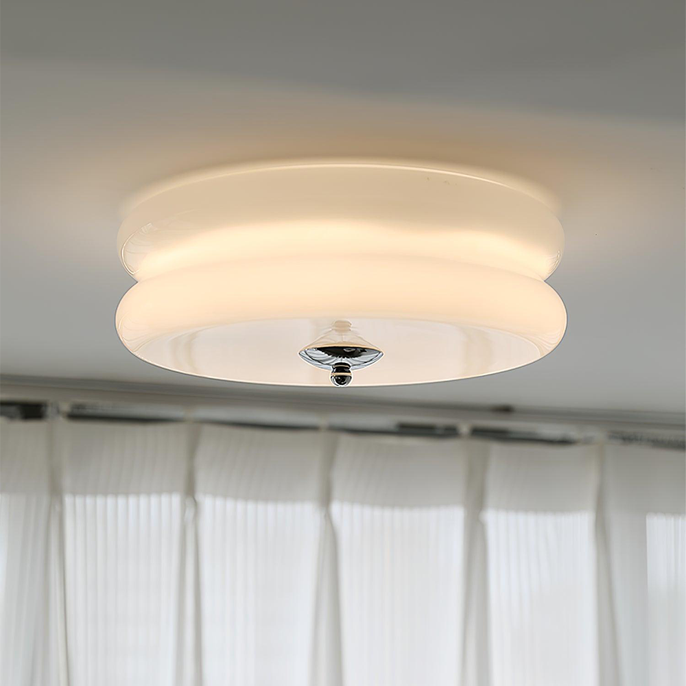 Crema | Vintage cremeglas flush mount loftslampe