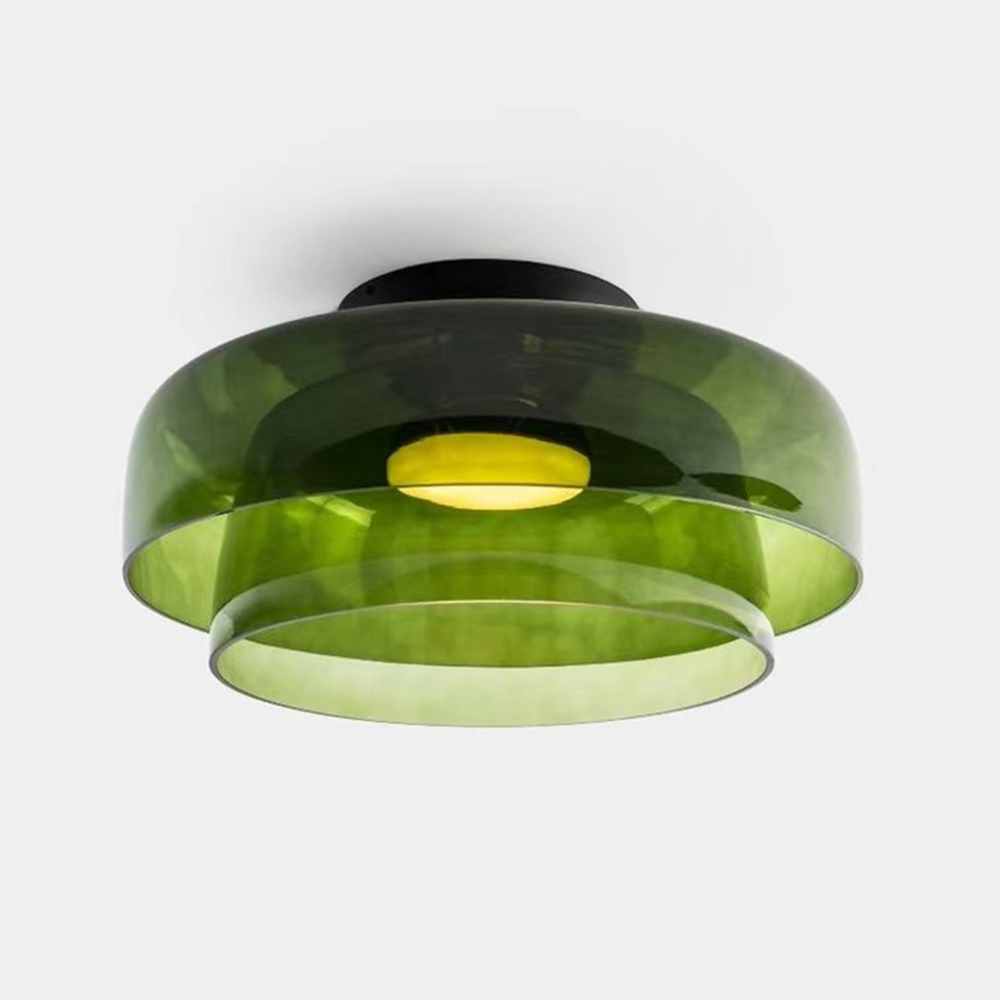 Nebula | Moderne lagdelt glødende glas kuppelloftslampe