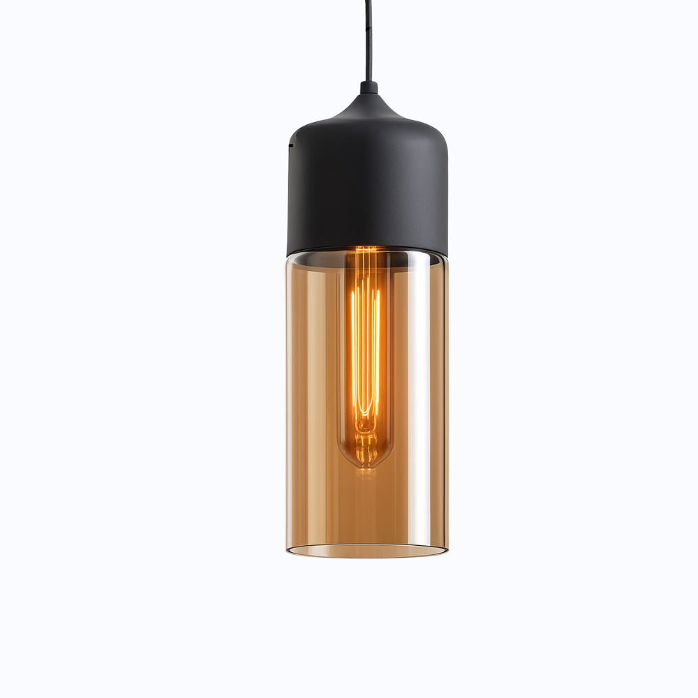 Verphine | Moderne industriel glas- og metalloftslampe
