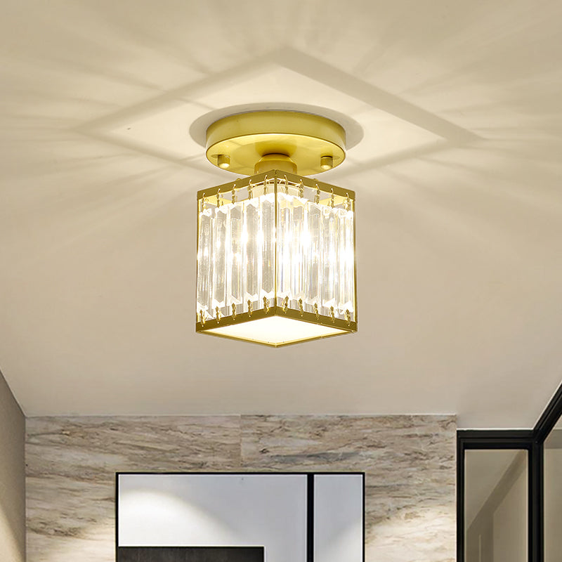 Facetteret krystal semi-indbygnings foyer loftlampe