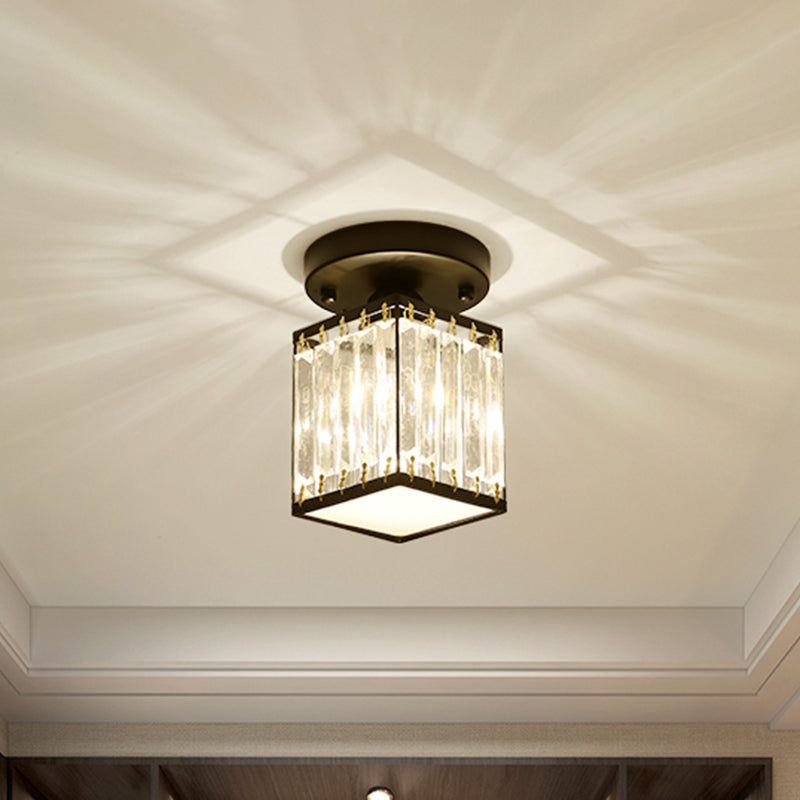 Facetteret krystal semi-indbygnings foyer loftlampe