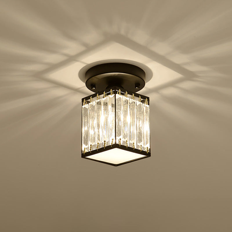 Facetteret krystal semi-indbygnings foyer loftlampe