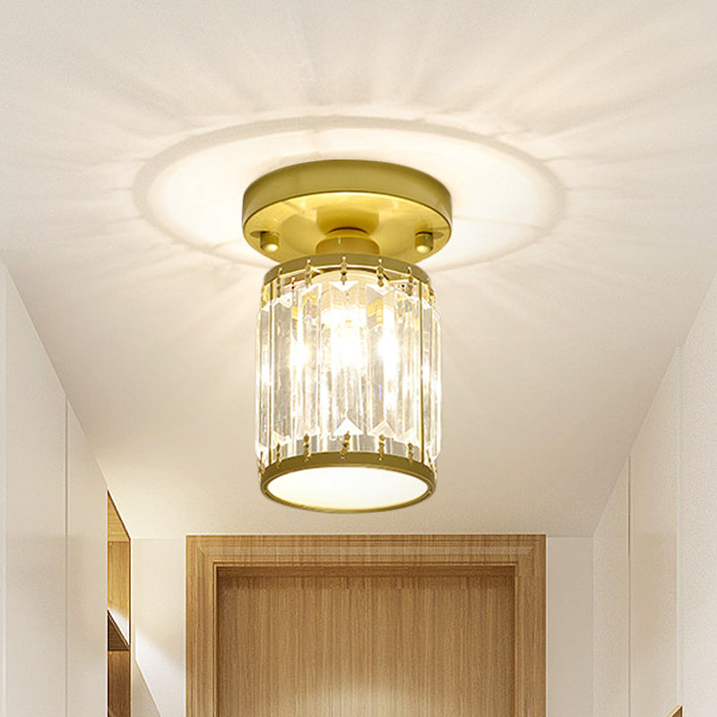 Facetteret krystal semi-indbygnings foyer loftlampe