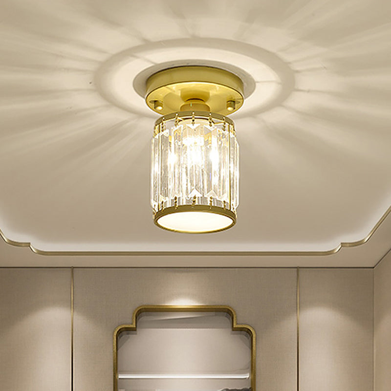 Facetteret krystal semi-indbygnings foyer loftlampe
