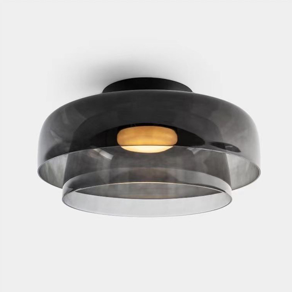 Nebula | Moderne lagdelt glødende glas kuppelloftslampe