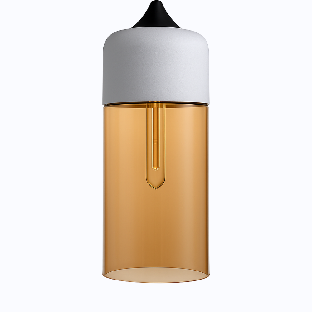 Verphine | Moderne industriel glas- og metalloftslampe