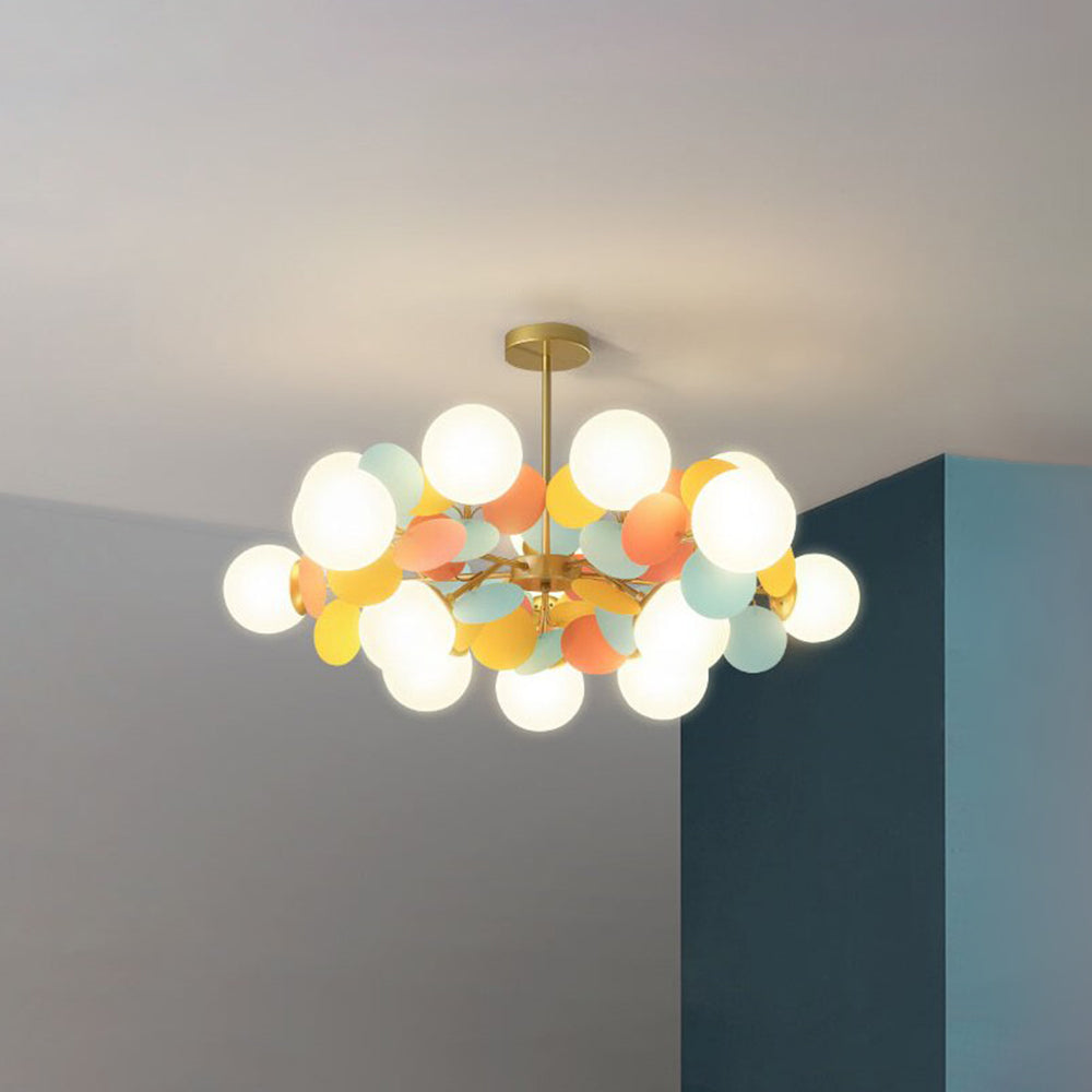 Florian | Luksuriøs geometrisk gren design glas kugle lysekrone