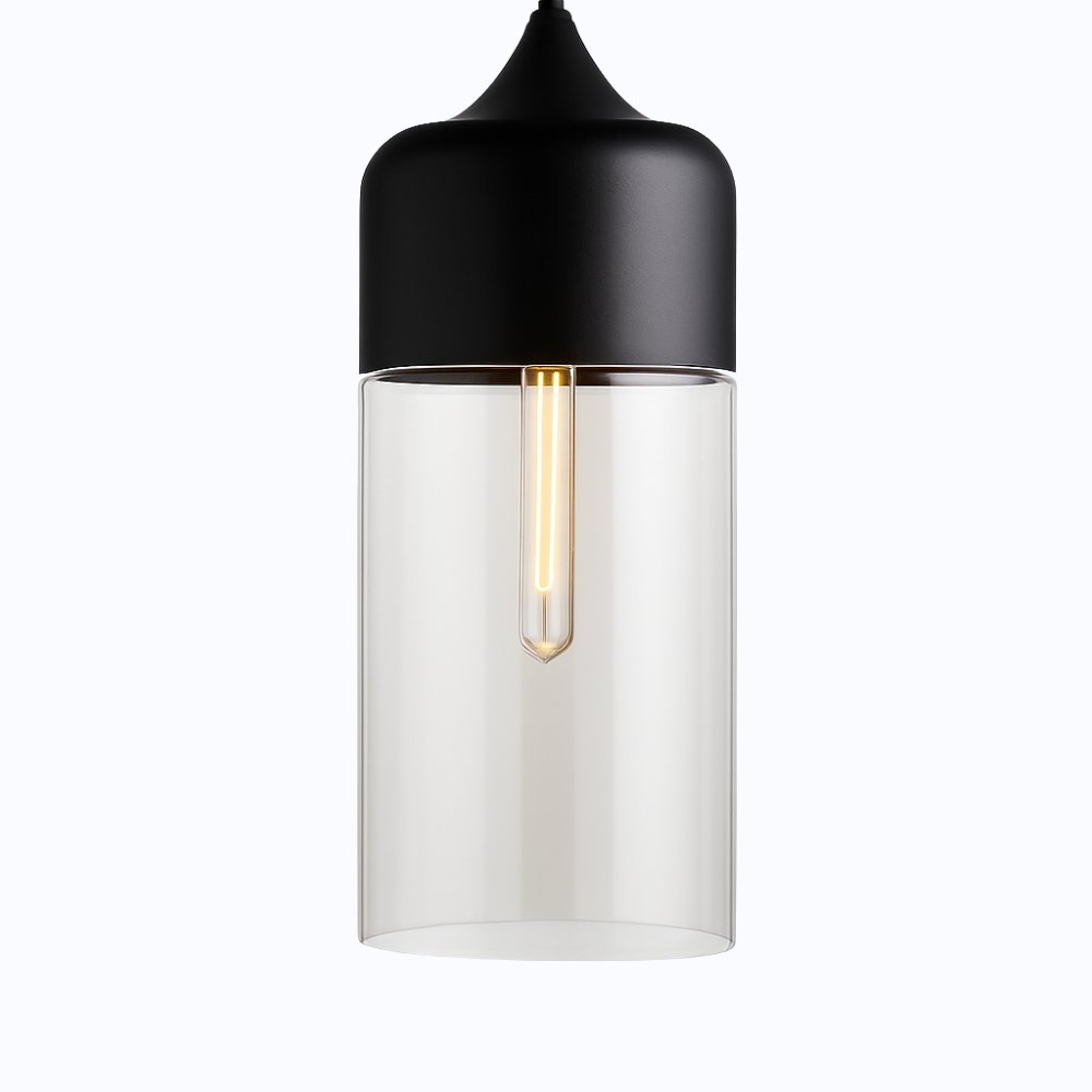 Verphine | Moderne industriel glas- og metalloftslampe