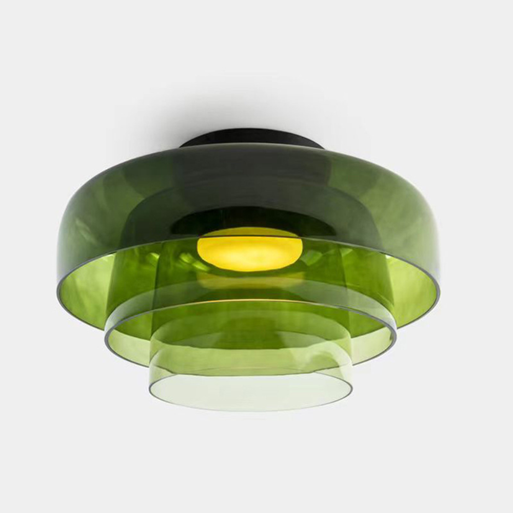 Nebula | Moderne lagdelt glødende glas kuppelloftslampe