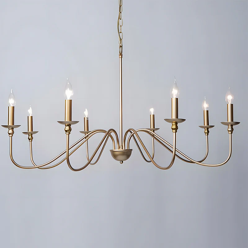 Virona | Moderne sort lysestage-stil buet arm lysekrone