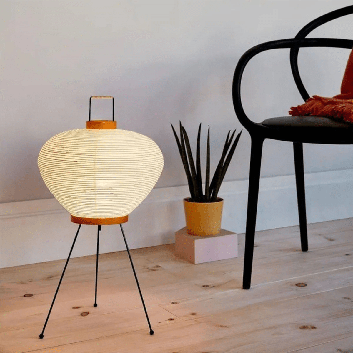 Kryntaleo | Japansk Ribbede Bambus Silhuet Oriental Accent Bordlampe