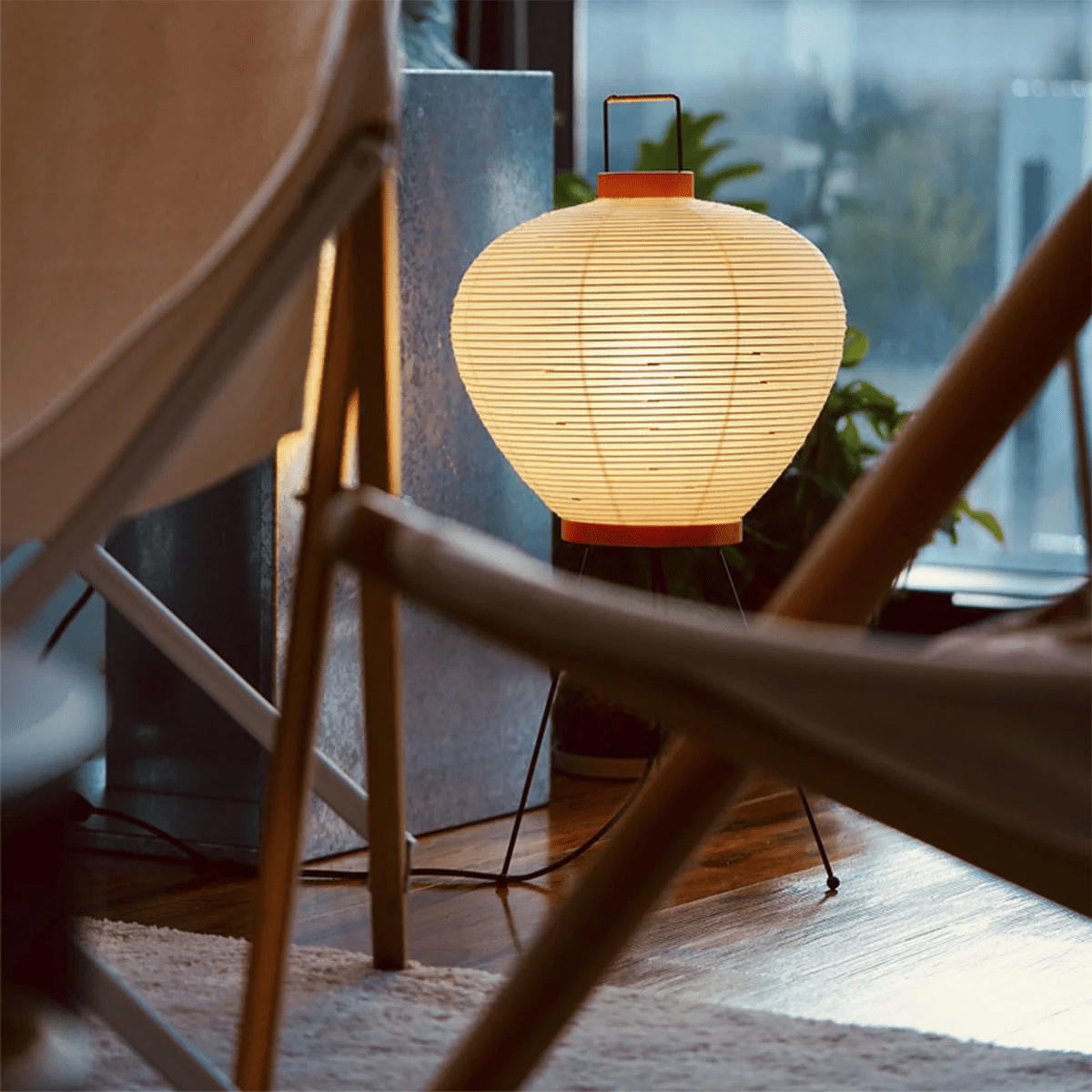 Kryntaleo | Japansk Ribbede Bambus Silhuet Oriental Accent Bordlampe
