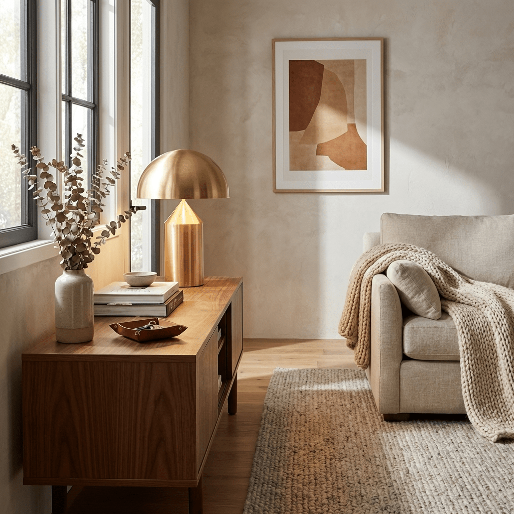 Zonthara | Avantgarde geometrisk skulpturel silhuet metal bordlampe