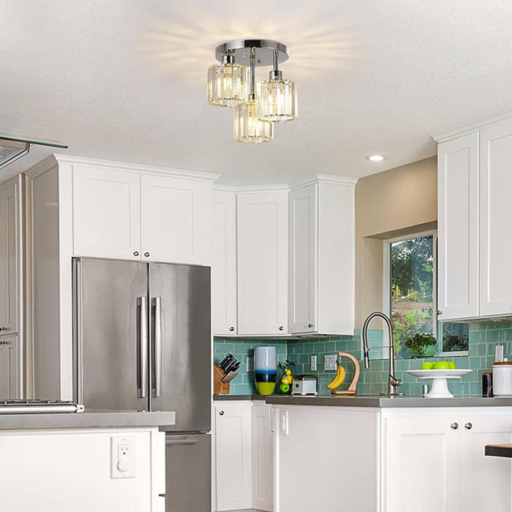 Luminera | Elegant krystalglas semi-flush loftslampe