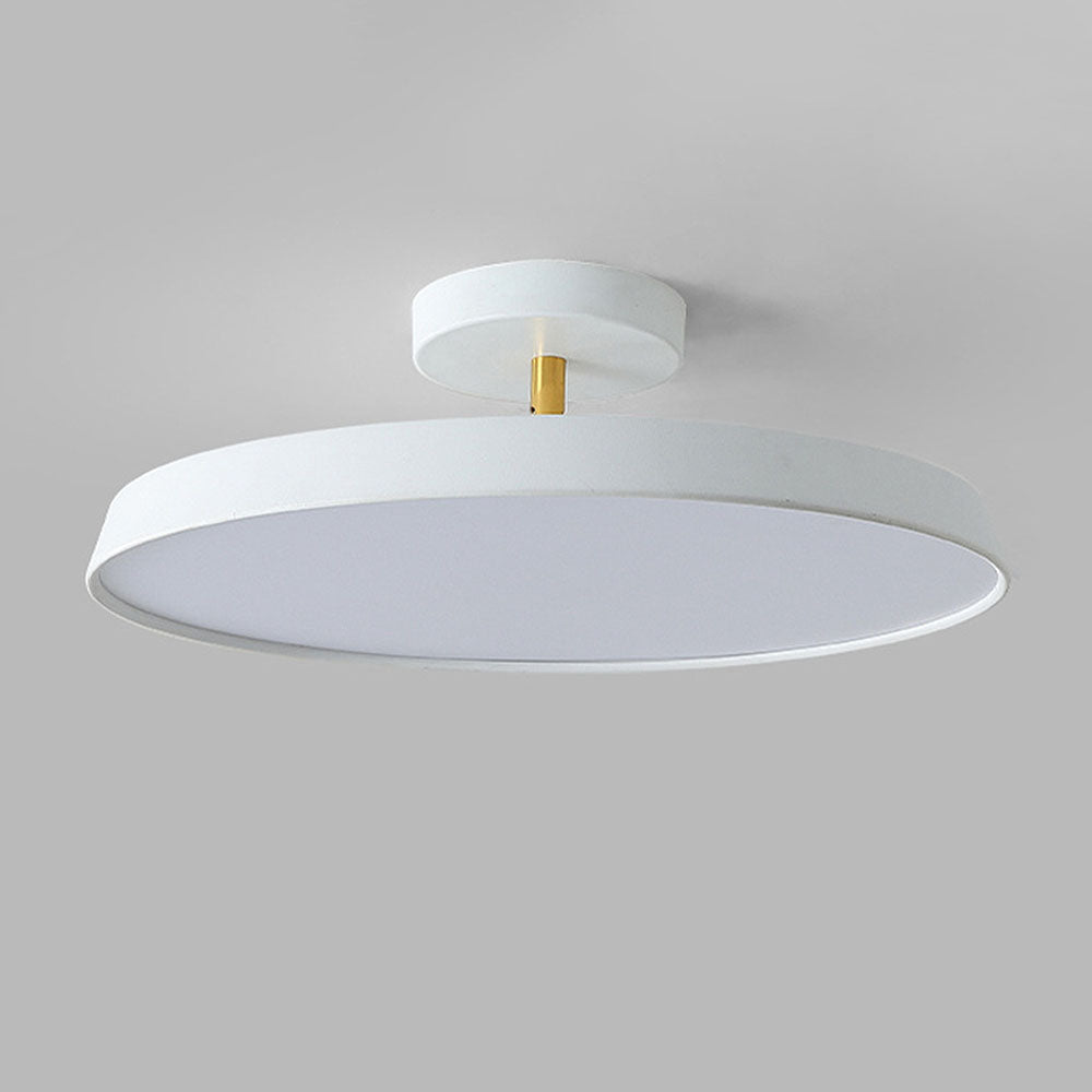 Novus | Moderne rund flush mount loftslampe med fladt panel