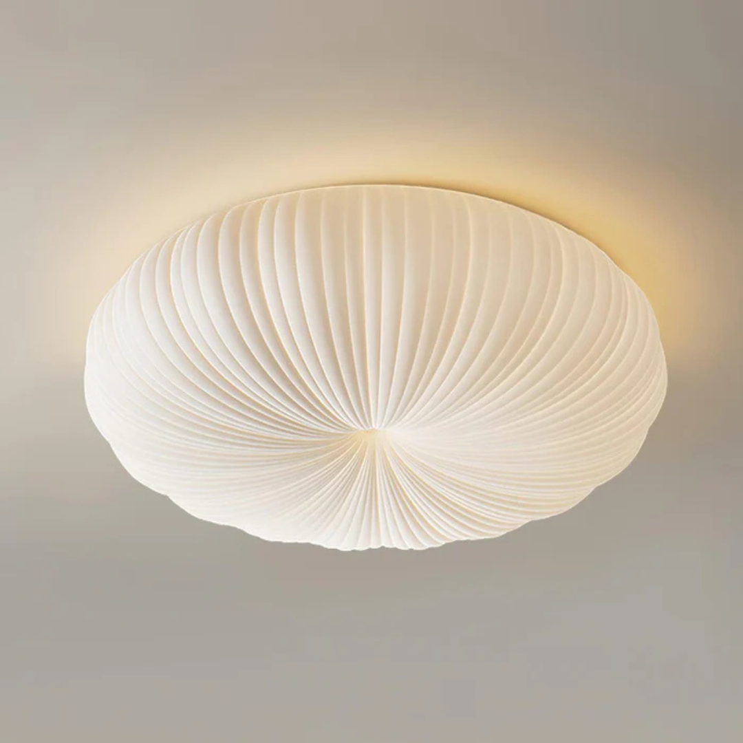 Plisseret akryl skulpturel indbygningsloftlampe