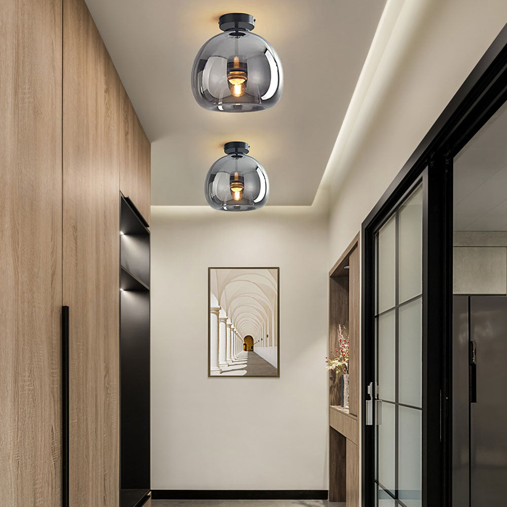 Fumea | Moderne tonet glas kugleloftslampe