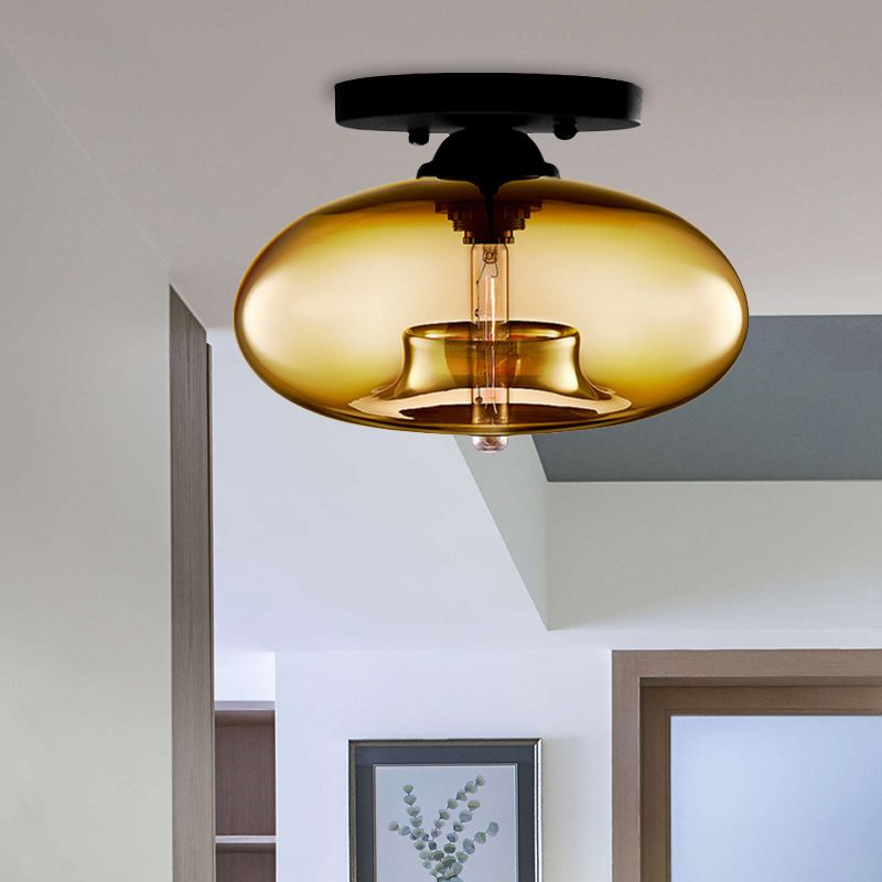 Murae | Retro industriel kugle indbygget loftslampe