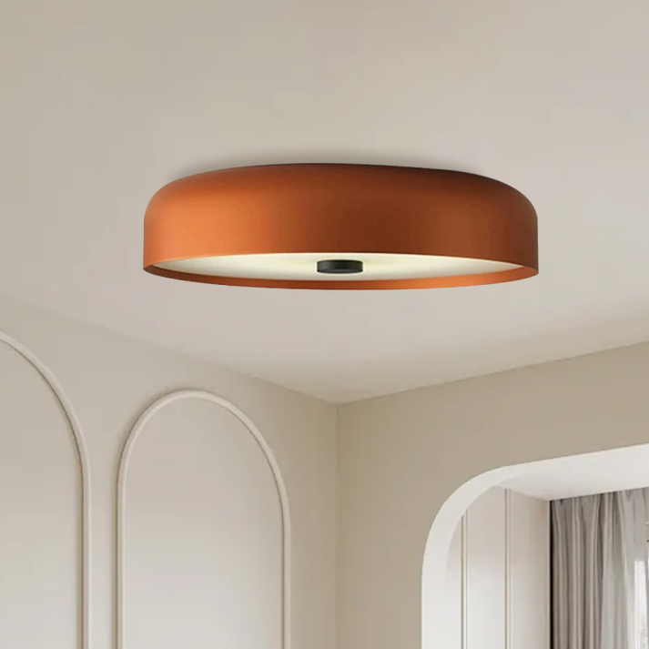 Nordisk retro rund minimalistisk indbygningsloftlampe