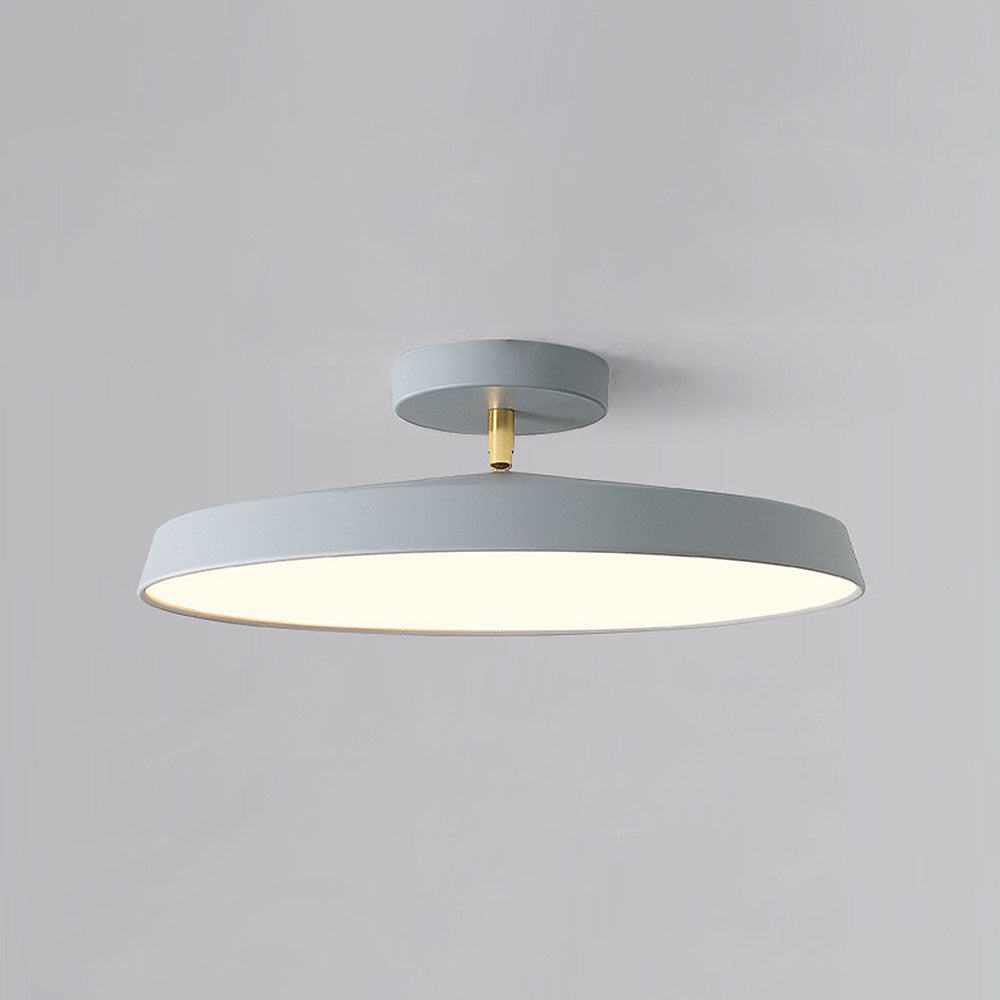 Novus | Moderne rund flush mount loftslampe med fladt panel