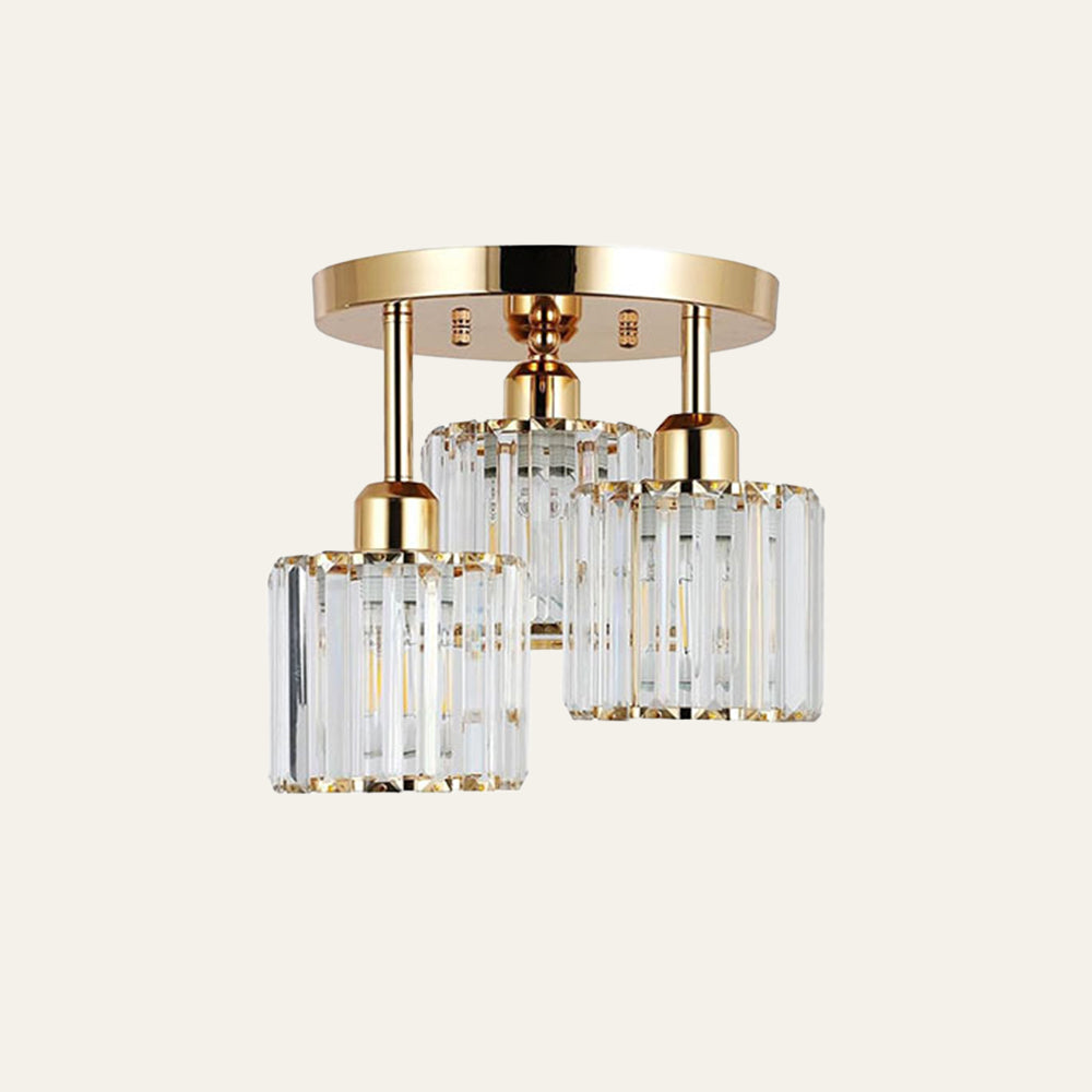 Luminera | Elegant krystalglas semi-flush loftslampe