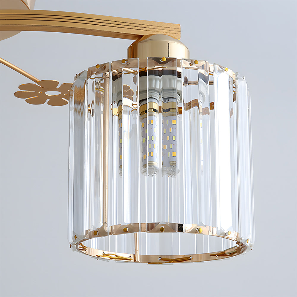 Celestia | Luksuriøs krystalcylinder semi-flush loftslampe