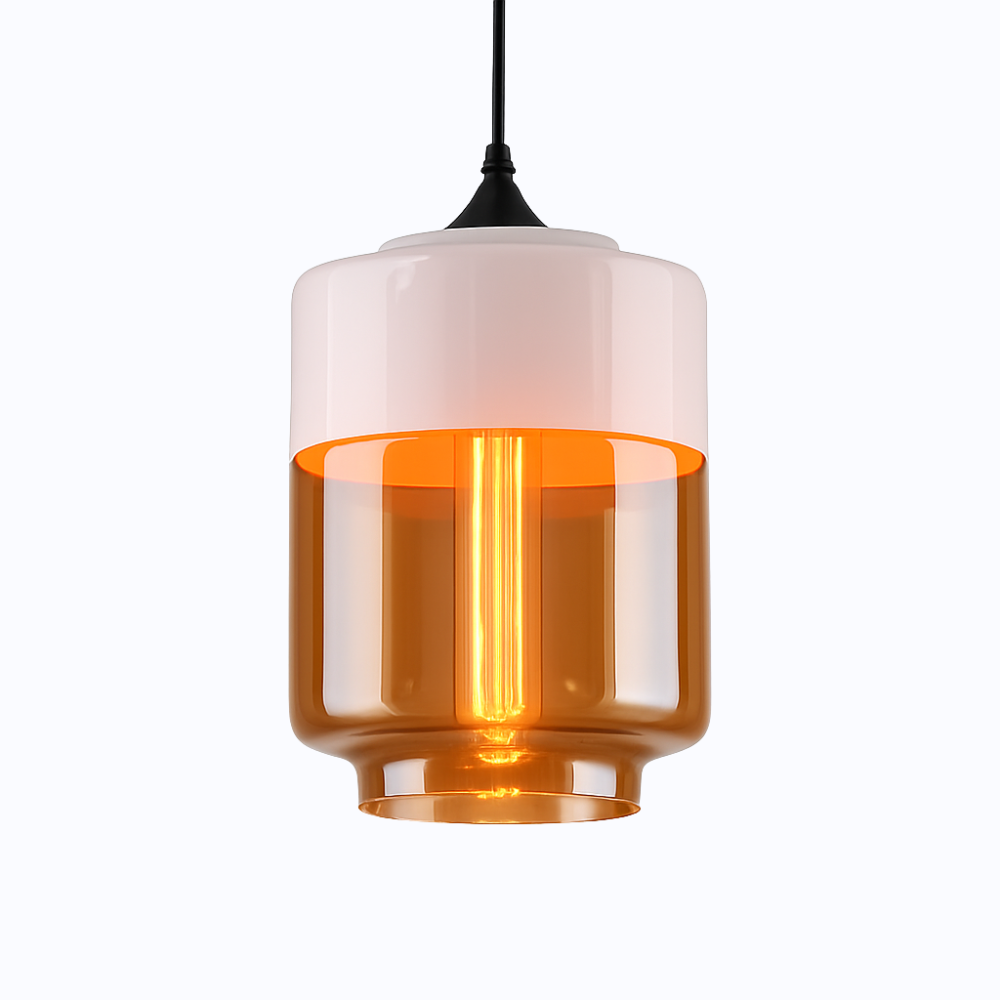 Verphine | Moderne industriel glas- og metalloftslampe