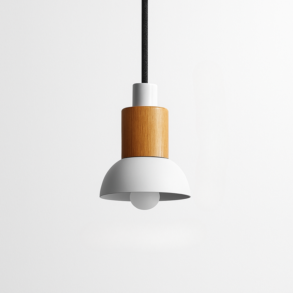 Briventa | Nordisk geometrisk træ- og metal moderne pendel loftslampe