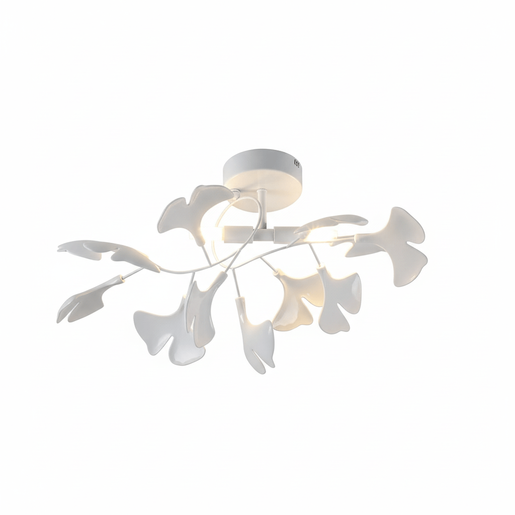 Zephryon | Botanisk keramisk bladklynge loftslampe