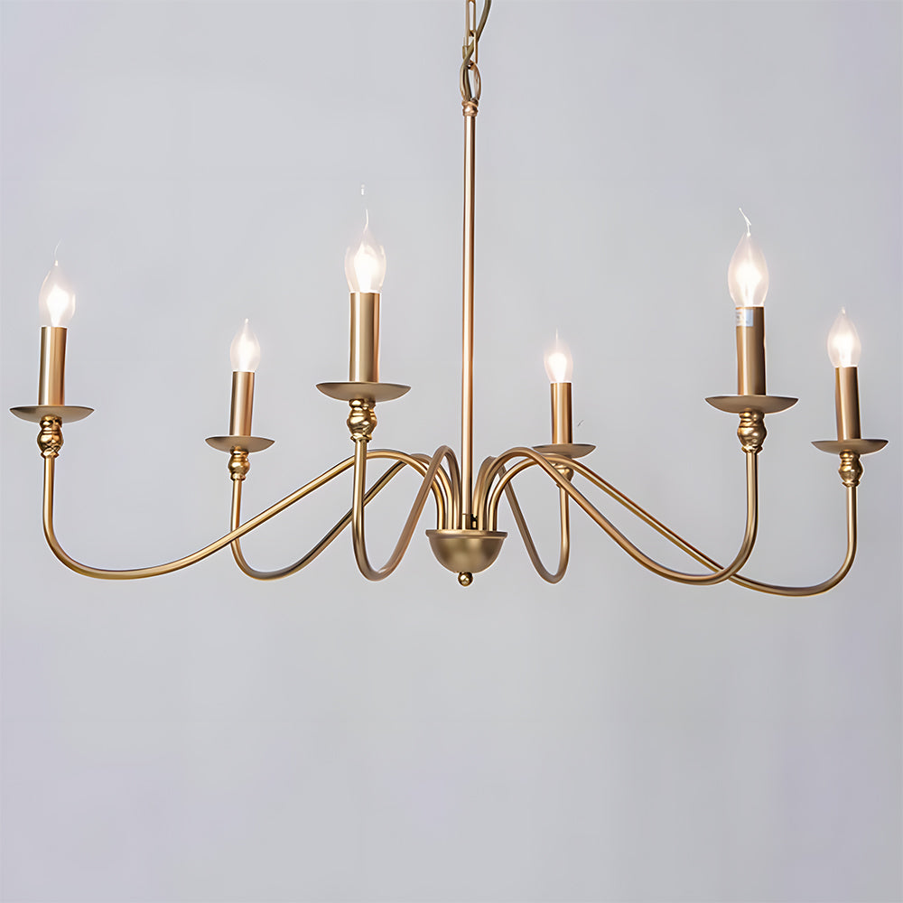 Virona | Moderne sort lysestage-stil buet arm lysekrone