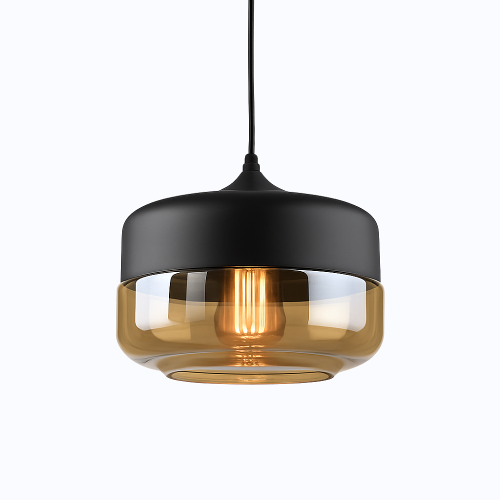 Verphine | Moderne industriel glas- og metalloftslampe